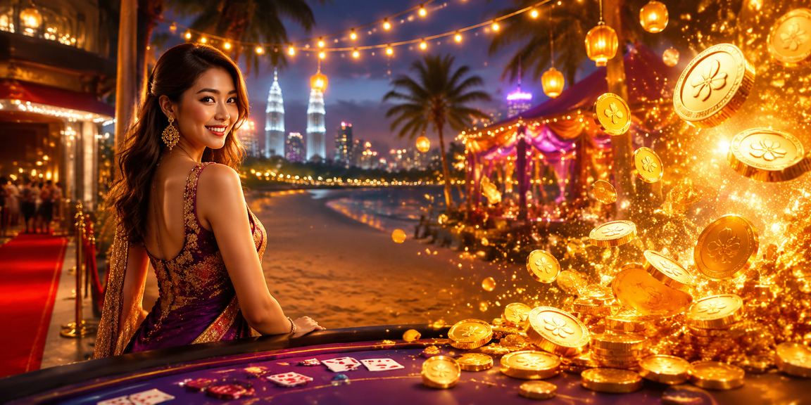 Meja baccarat kasino dalam talian suasana Malaysia di Kuala Lumpur
